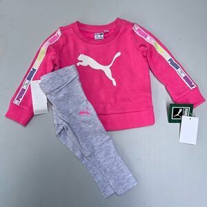 Puma Neon Pink Girl  2 piece set